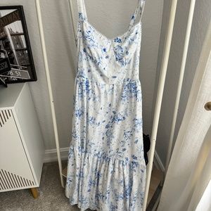 Floral Maxi Dress Cottage-core Summer Vintage Sundress